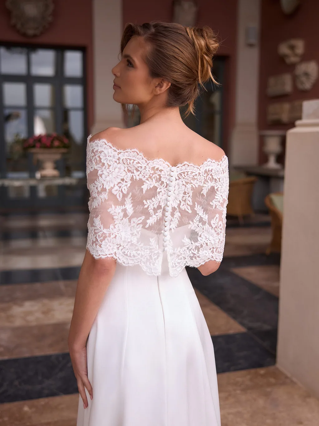 Bianco Evento Boleros 2027 E546 Accessoire für Brautlooks, Ansicht 2
