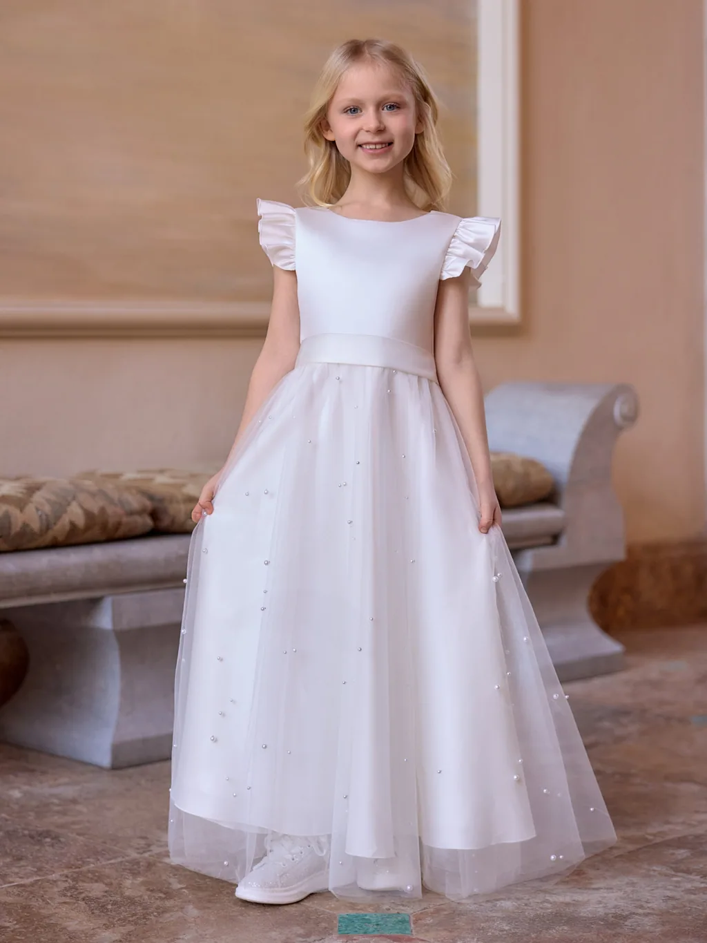 Bianco Evento Communion 2027 Kommunionkleid ME4000, Ansicht 1